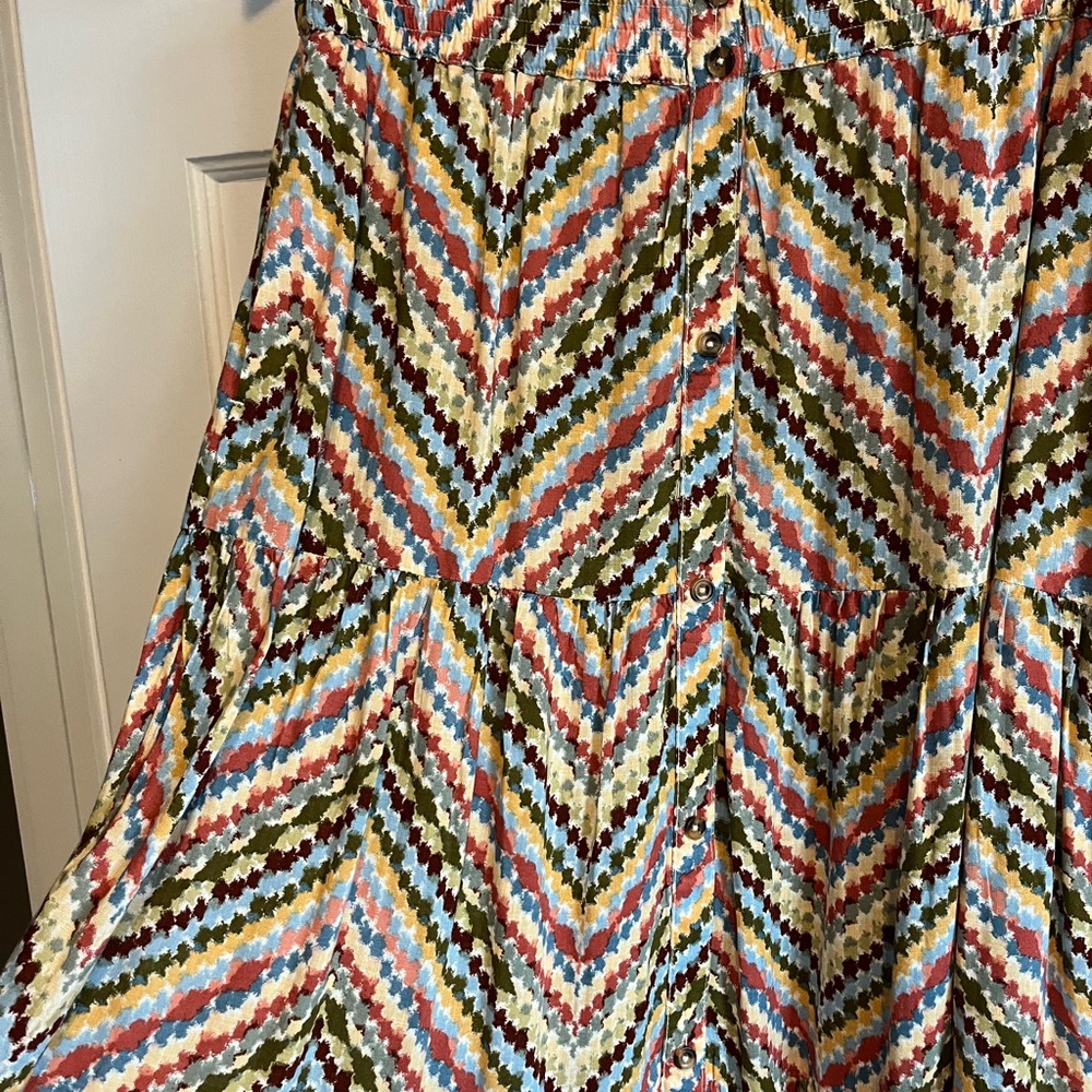 Sonoma Chevron Midi Skirt with Multicolor Design